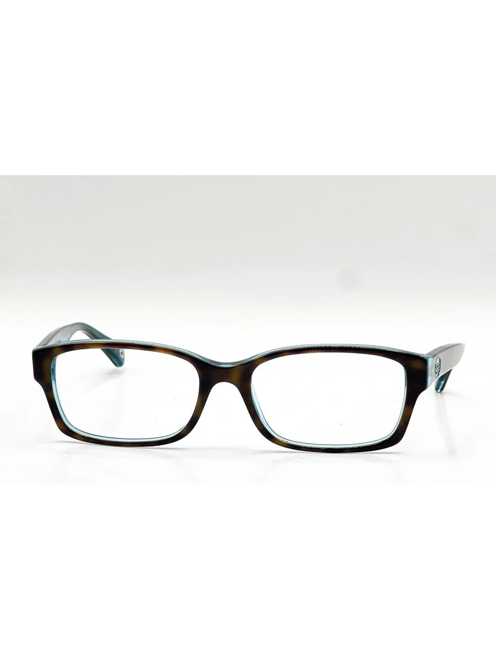 Coach HC 6040 5116 Dark Tortoise Teal Rectangle Authentic Eyeglass Frames 52-16